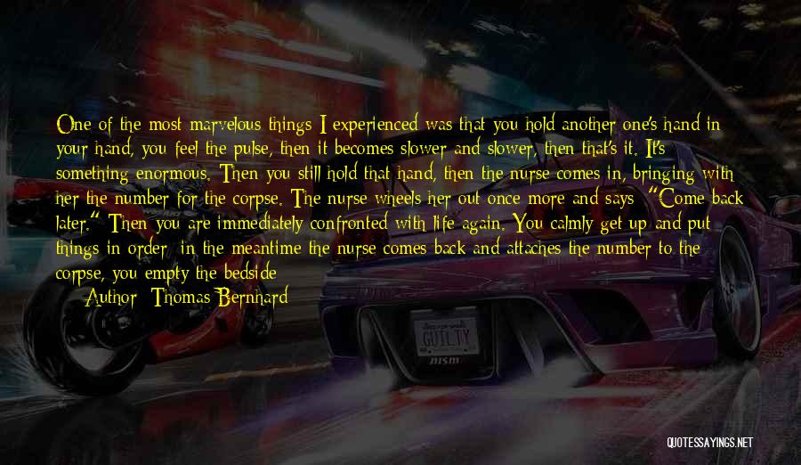 Wheels Up Quotes By Thomas Bernhard