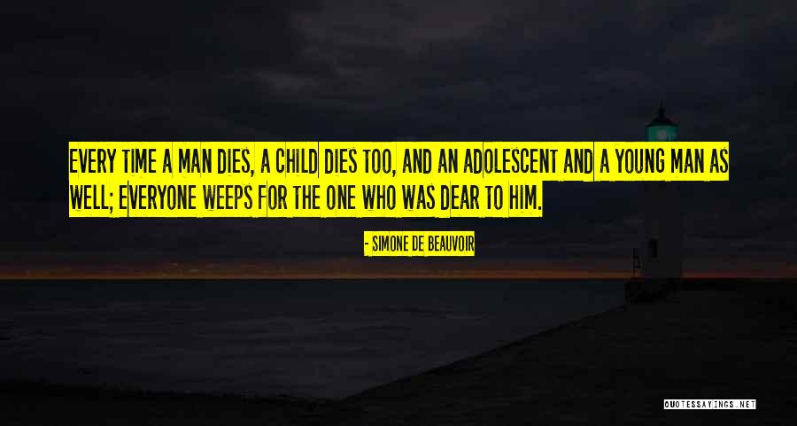 When A Child Dies Quotes By Simone De Beauvoir