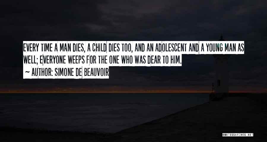 When A Young Child Dies Quotes By Simone De Beauvoir