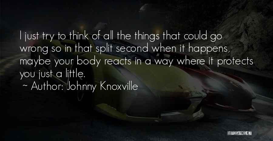 When All Things Go Wrong Quotes By Johnny Knoxville