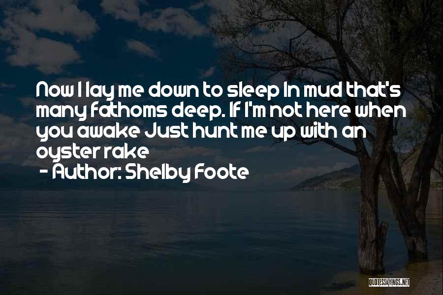 When I Sleep Quotes By Shelby Foote