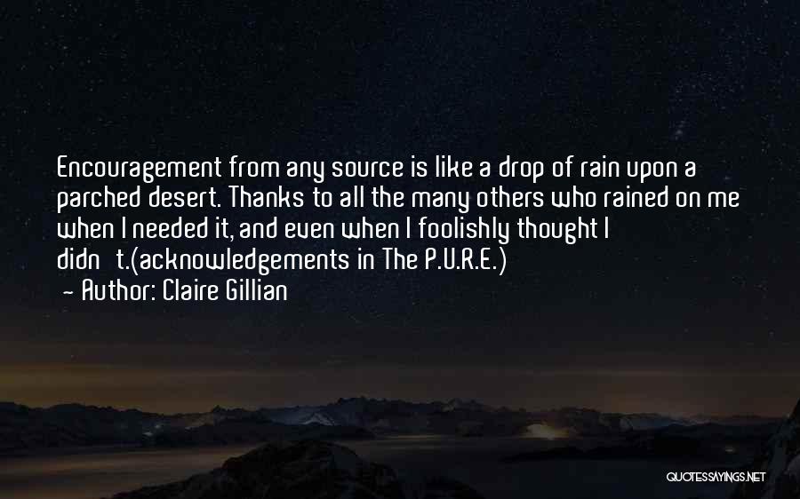 When It Rain Quotes By Claire Gillian