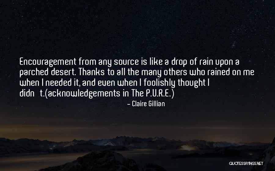 When It Rain Quotes By Claire Gillian