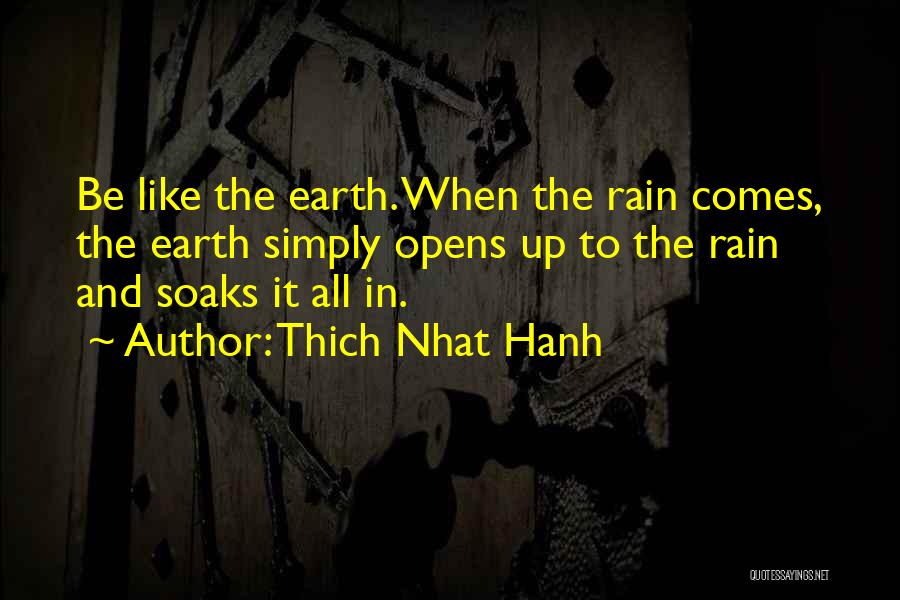 When It Rain Quotes By Thich Nhat Hanh