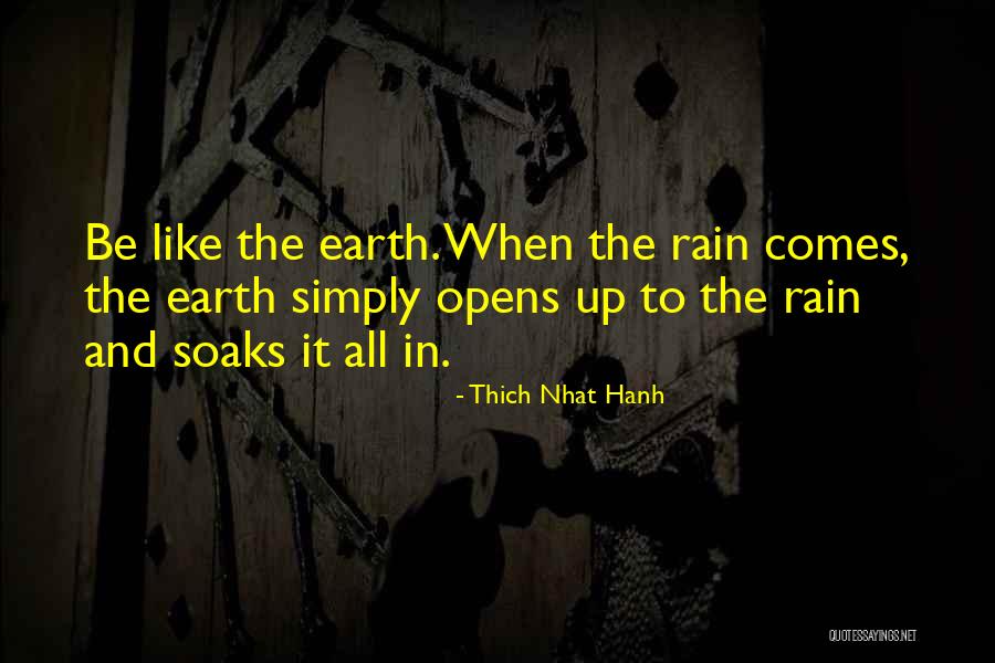 When It Rain Quotes By Thich Nhat Hanh