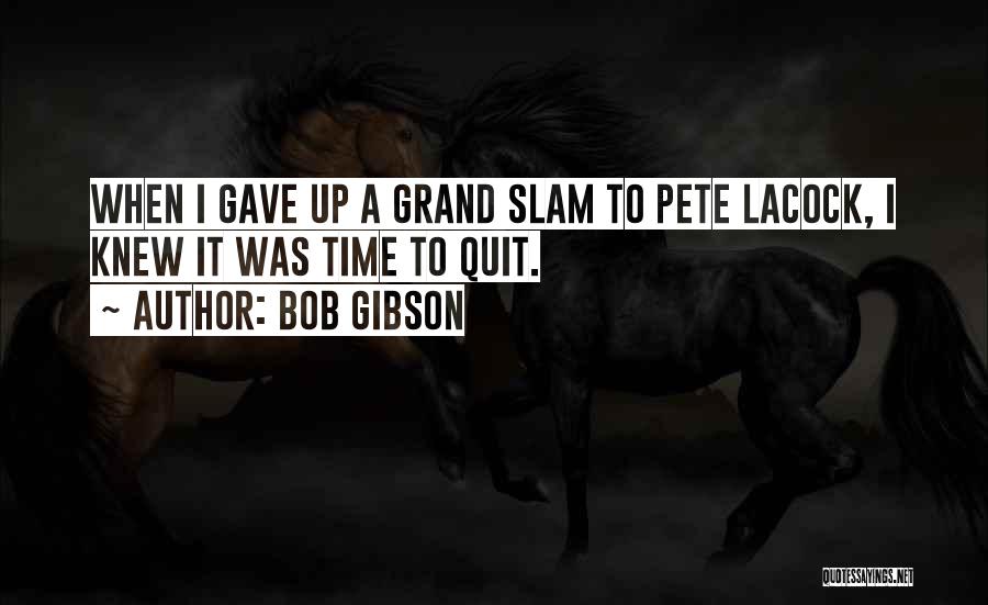 When It's Time To Quit Quotes By Bob Gibson