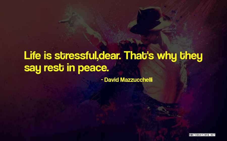 When Life Gets Stressful Quotes By David Mazzucchelli