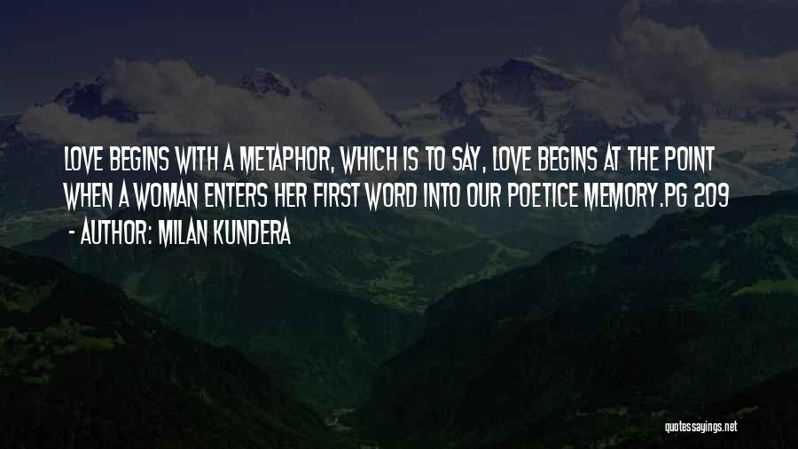 When Love Begins Quotes By Milan Kundera