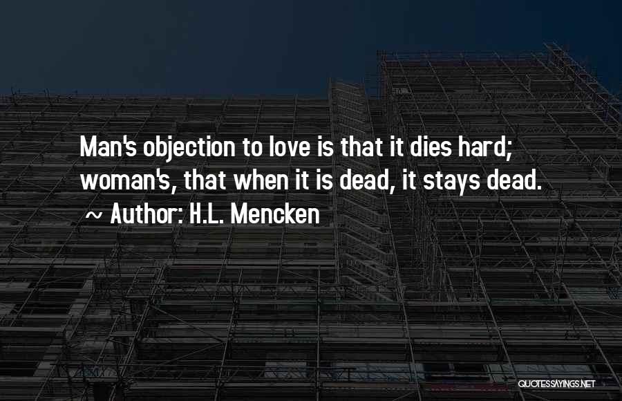 When Love Dies Quotes By H.L. Mencken