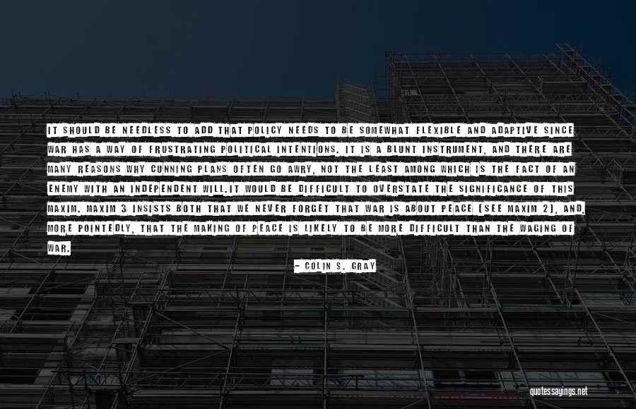 When Plans Go Awry Quotes By Colin S. Gray When Plans Go Awry Quotes By Colin S. Gray