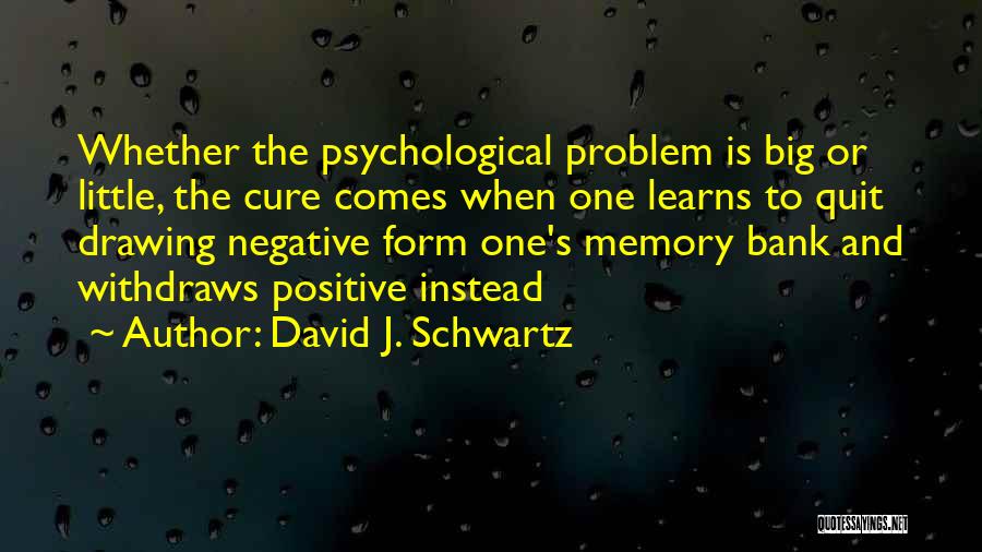 When Problem Comes Quotes By David J. Schwartz