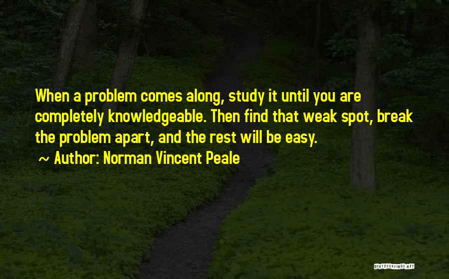 When Problem Comes Quotes By Norman Vincent Peale