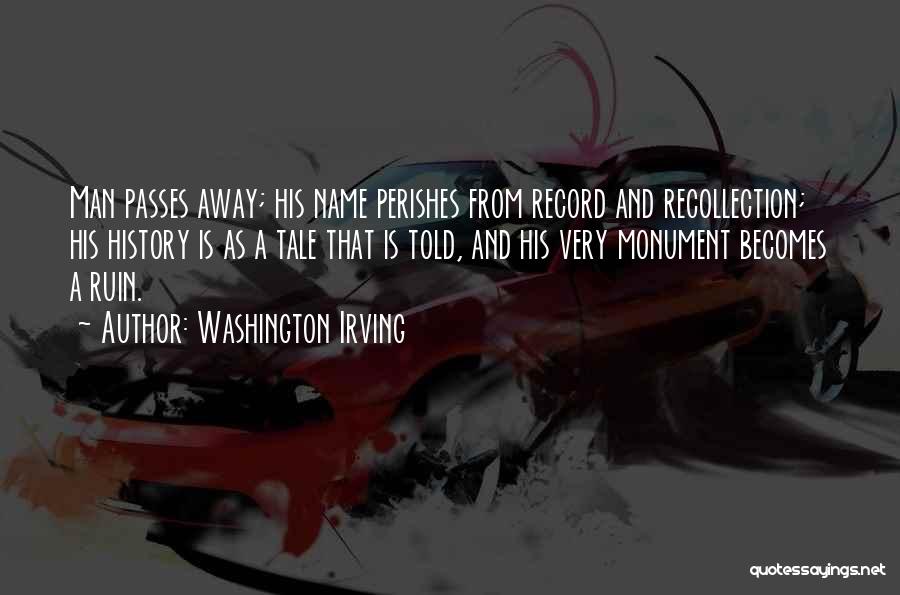 When Someone Passes Away Quotes By Washington Irving