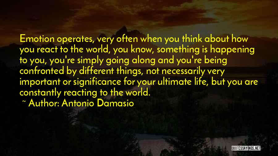 When Something Is Important To You Quotes By Antonio Damasio