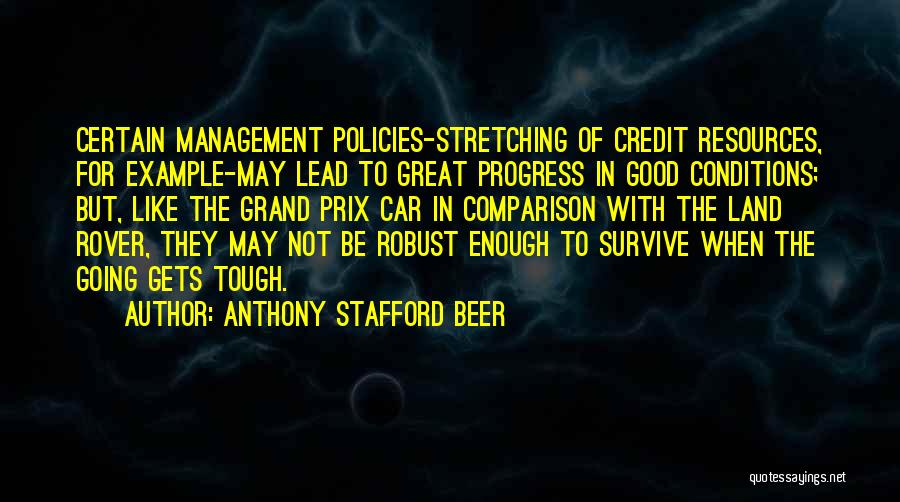 When The Going Gets Tough Quotes By Anthony Stafford Beer