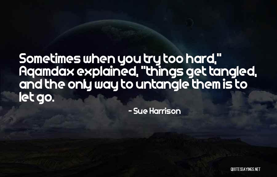 When Things Get Too Hard Quotes By Sue Harrison