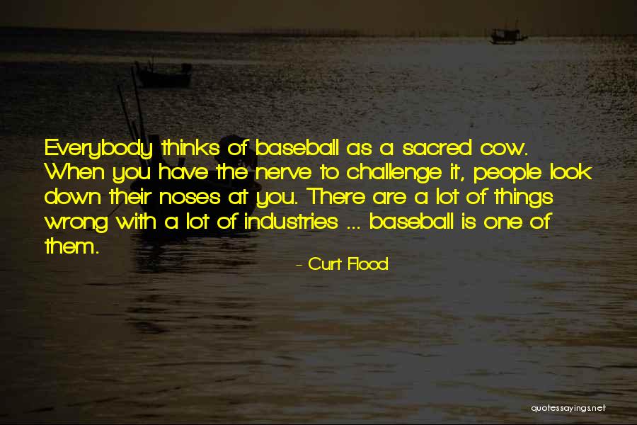 When Things Look Down Quotes By Curt Flood