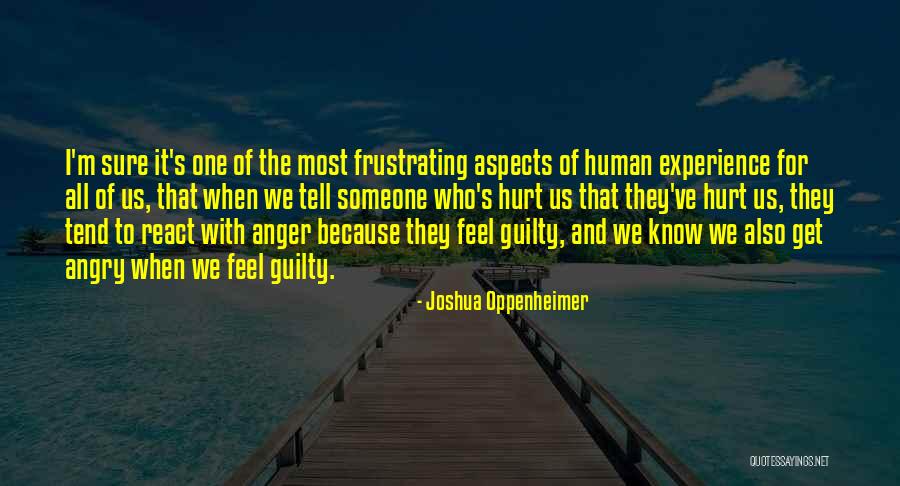 When We Hurt Someone Quotes By Joshua Oppenheimer When We Hurt Someone Quotes By Joshua Oppenheimer