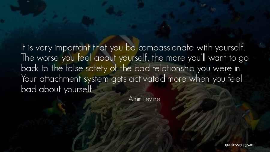 When You Feel Bad About Yourself Quotes By Amir Levine When You Feel Bad About Yourself Quotes By Amir Levine