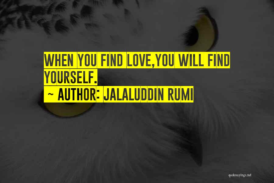 When You Find Love Quotes By Jalaluddin Rumi