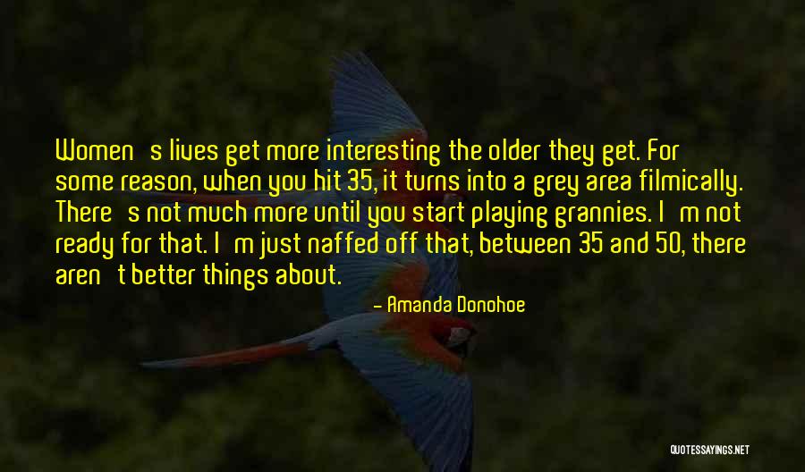 When You Get Older Quotes By Amanda Donohoe When You Get Older Quotes By Amanda Donohoe
