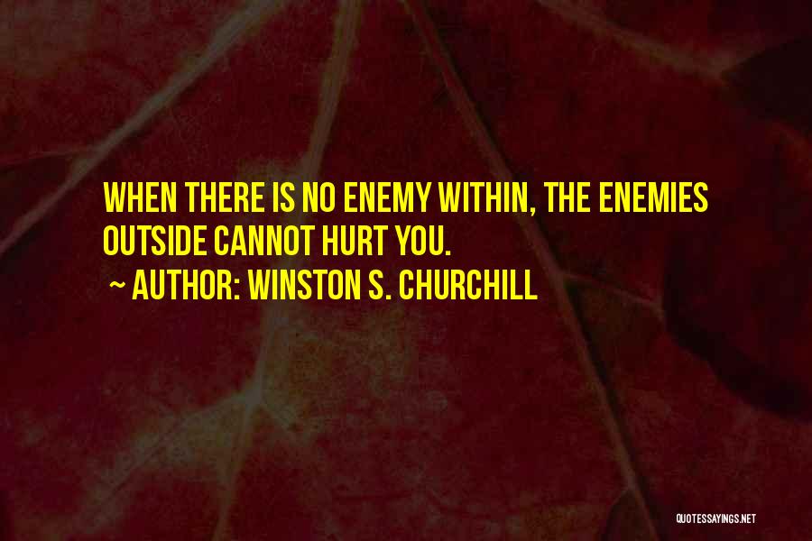 When You Hurt Quotes By Winston S. Churchill