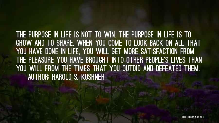 When You Look Back On Life Quotes By Harold S. Kushner