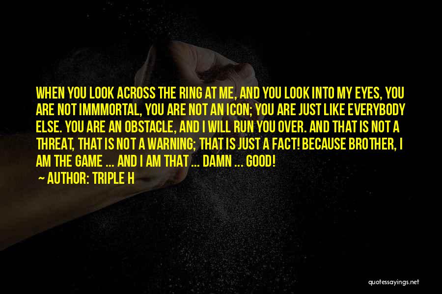 When You Look Into My Eyes Quotes By Triple H