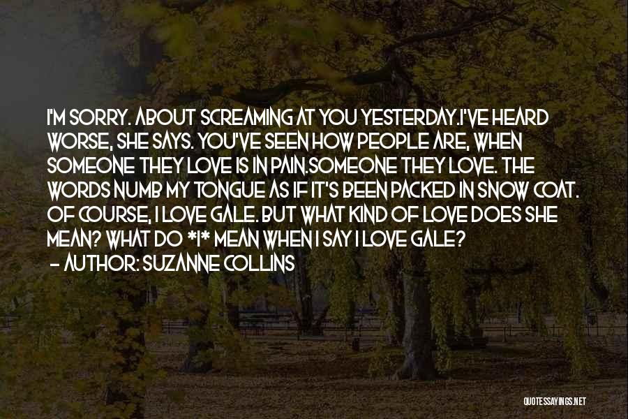 When You Say I Love You Mean It Quotes By Suzanne Collins