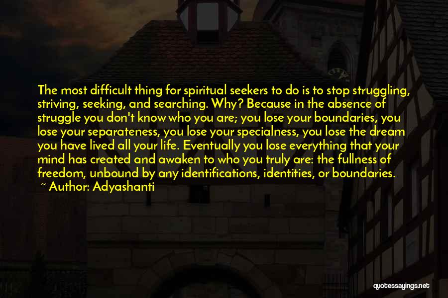 When You Stop Searching Quotes By Adyashanti