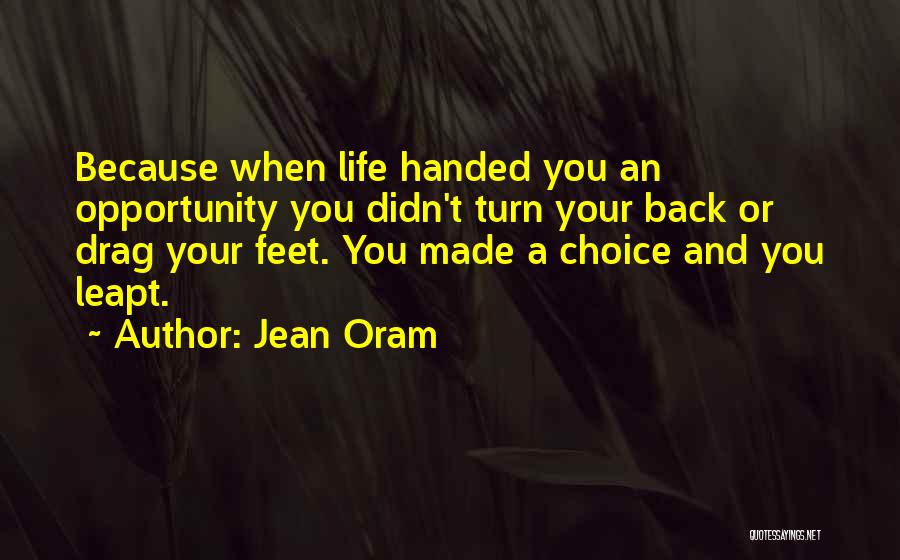 When You Turn Your Back Quotes By Jean Oram