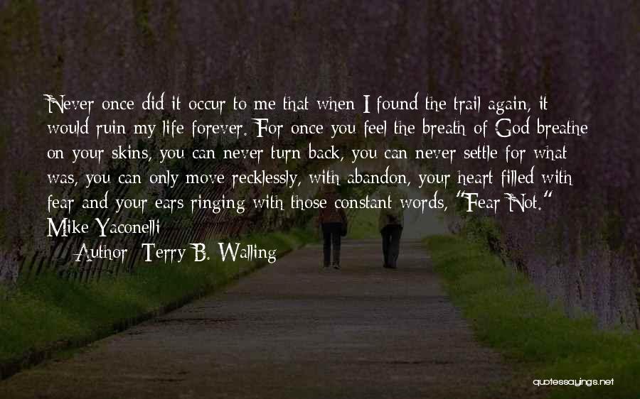 When You Turn Your Back Quotes By Terry B. Walling