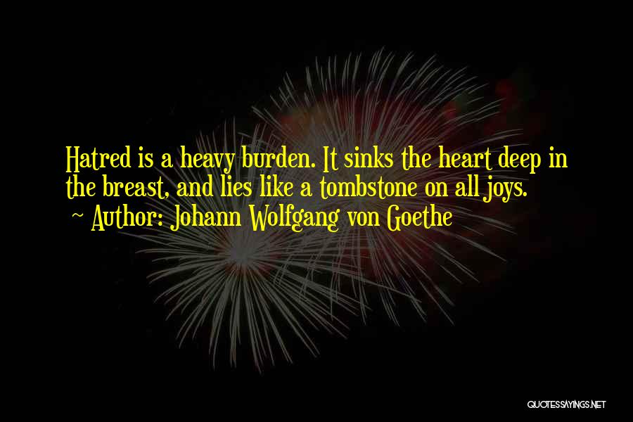 When Your Heart Sinks Quotes By Johann Wolfgang Von Goethe