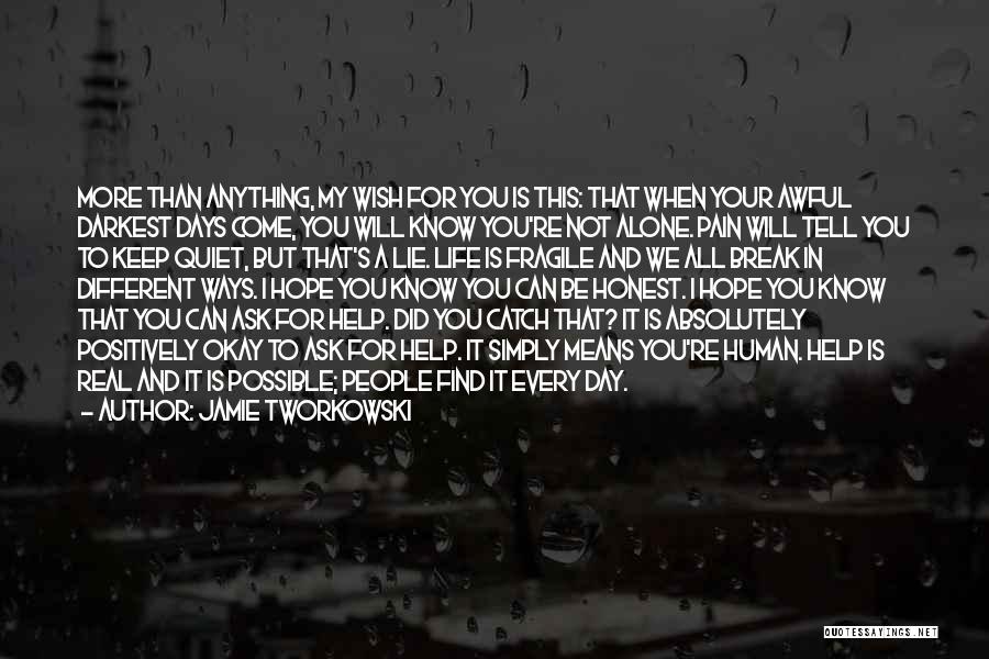 When Your Not Okay Quotes By Jamie Tworkowski