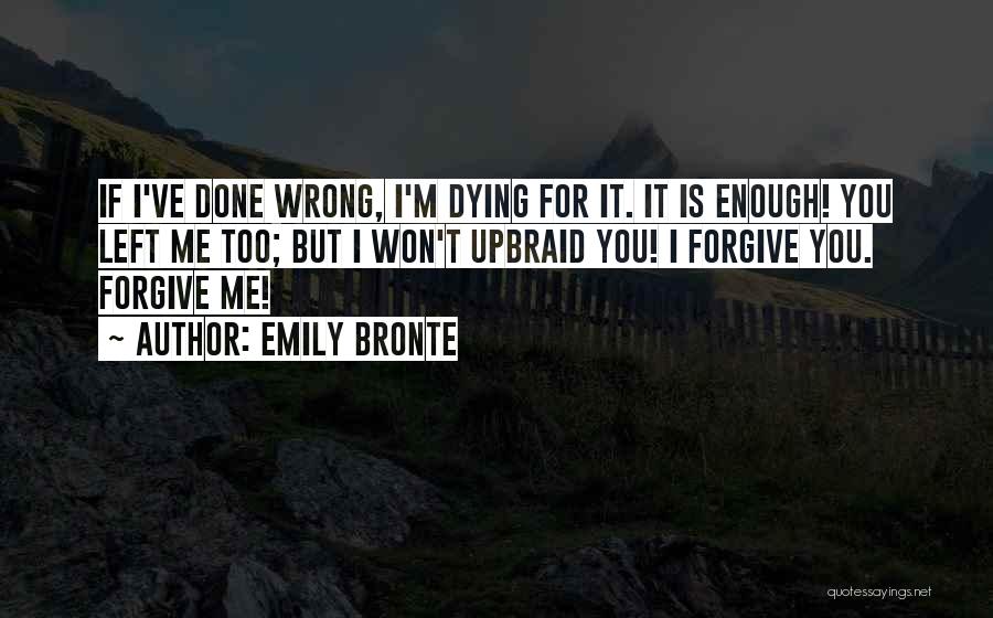 When You've Done Something Wrong Quotes By Emily Bronte