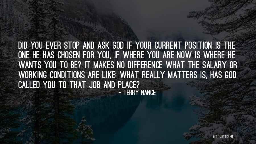 Where Are You God Quotes By Terry Nance