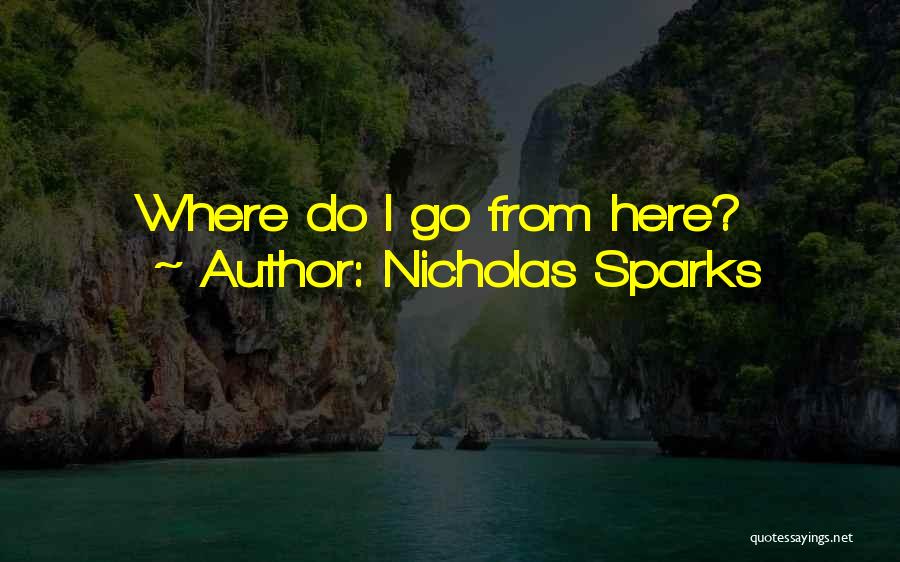 Where Do I Go From Here Quotes By Nicholas Sparks