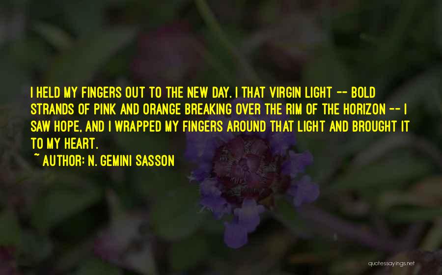 Where There Is Light There Is Hope Quotes By N. Gemini Sasson