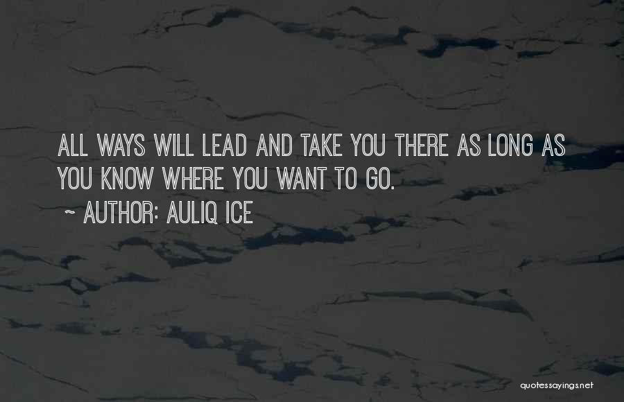 Where Will You Go Quotes By Auliq Ice