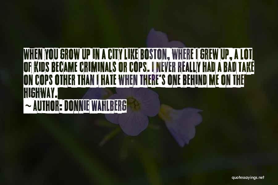 Where You Grew Up Quotes By Donnie Wahlberg