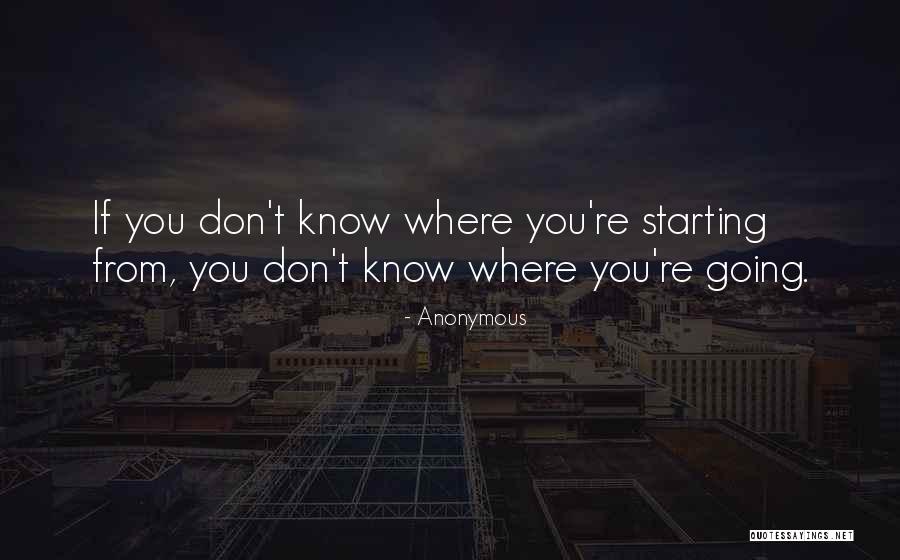 Where You're Going Quotes By Anonymous