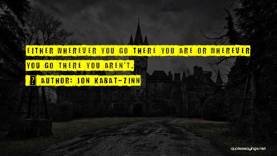 Wherever You Go There You Are Quotes By Jon Kabat-Zinn