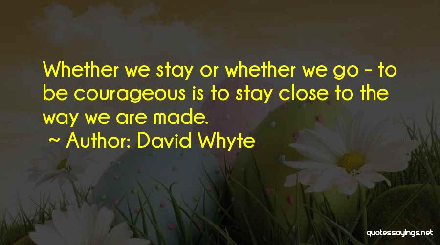 Whether To Stay Or Go Quotes By David Whyte