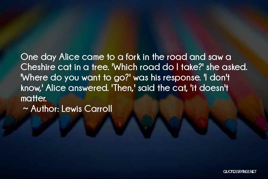 Which Road To Take Quotes By Lewis Carroll
