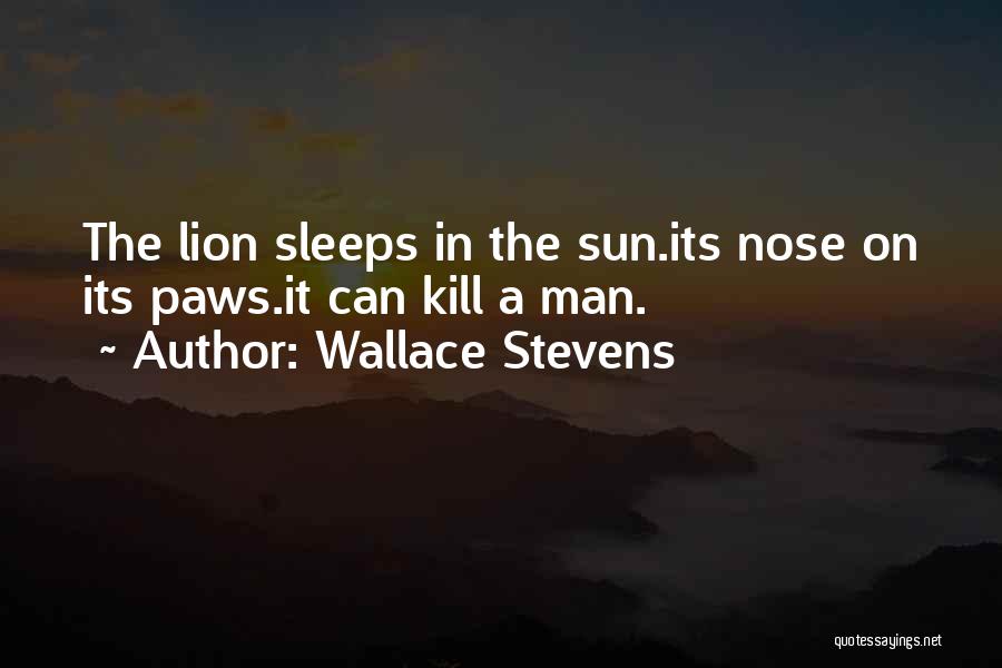 While She Sleeps Best Quotes By Wallace Stevens