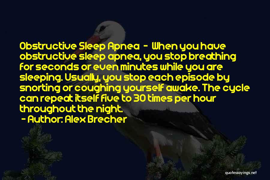 While You Sleeping Quotes By Alex Brecher