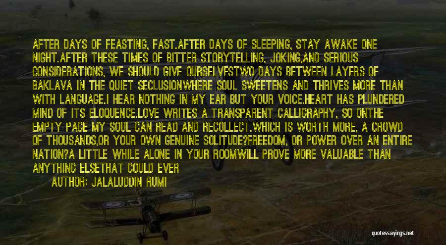 While You Sleeping Quotes By Jalaluddin Rumi