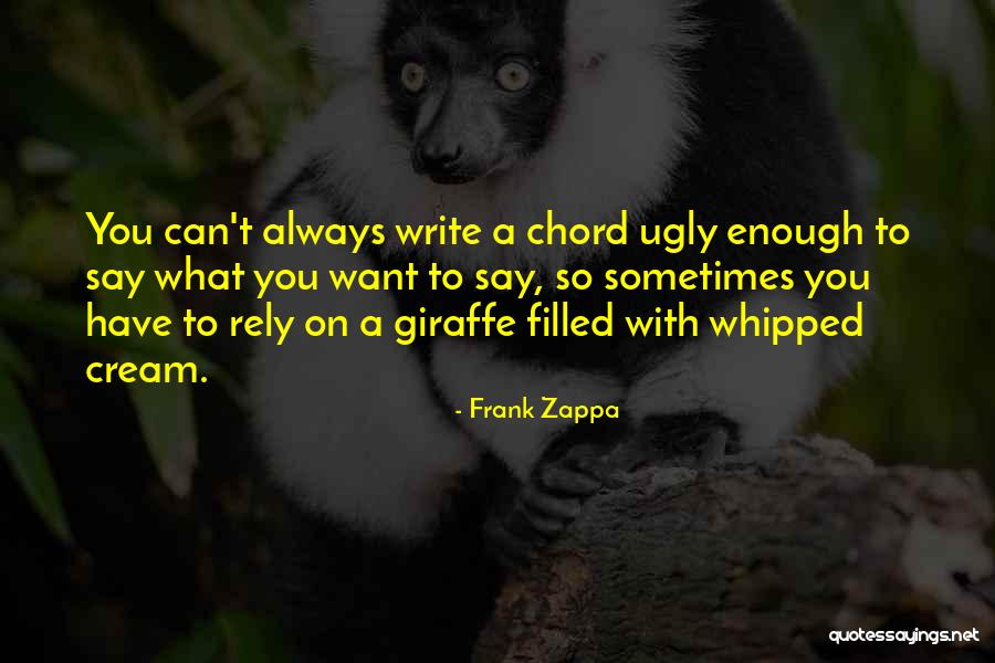 Whipped Cream Quotes By Frank Zappa Whipped Cream Quotes By Frank Zappa