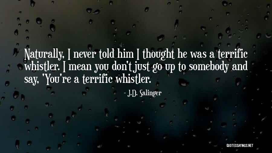 Whistler Quotes By J.D. Salinger