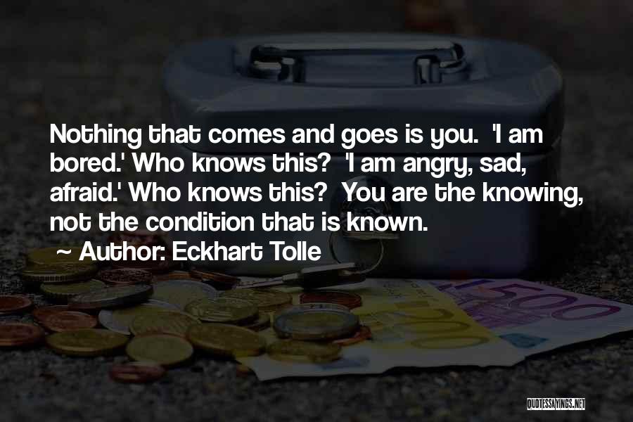 Who Am I Sad Quotes By Eckhart Tolle